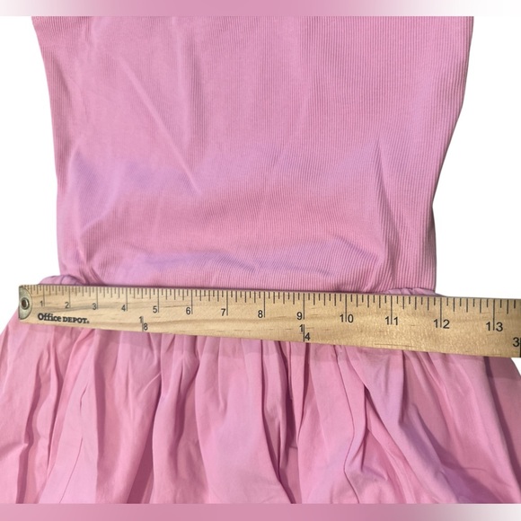 Double Zero Strapless Mini Dress Size Large Pink Pull On Flowy Skirt Stretch Top - Picture 11 of 12